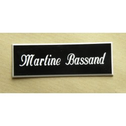 plaque de boite aux lettres,  sonnette format 25 x 75 mm personnalisable 1 ligne "anglaise"