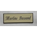 plaque de boite aux lettres,  sonnette format 25 x 75 mm personnalisable 1 ligne "anglaise"