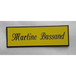 plaque de boite aux lettres,  sonnette format 25 x 75 mm personnalisable 1 ligne "anglaise"