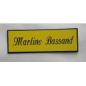 plaque de boite aux lettres,  sonnette format 25 x 75 mm personnalisable 1 ligne "anglaise"