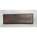 plaque de boite aux lettres,  sonnette format 25 x 75 mm personnalisable 1 ligne "anglaise"