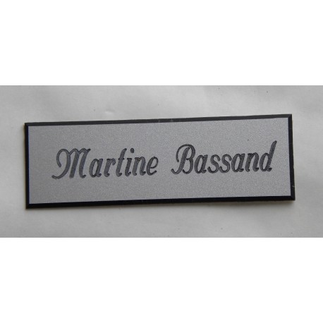 plaque de boite aux lettres,  sonnette format 25 x 75 mm personnalisable 1 ligne "anglaise"