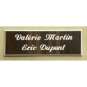 plaque de boite aux lettres,  sonnette format 25 x 75 mm personnalisable 2 lignes "anglaise"