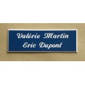 plaque de boite aux lettres,  sonnette format 25 x 75 mm personnalisable 2 lignes "anglaise"