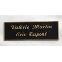 plaque de boite aux lettres,  sonnette format 25 x 75 mm personnalisable 2 lignes "anglaise"