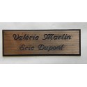 plaque de boite aux lettres,  sonnette format 25 x 75 mm personnalisable 2 lignes "anglaise"