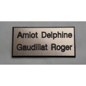 plaque de boite aux lettres,  sonnette format 25 x 50 mm personnalisable 2 lignes