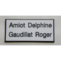 plaque de boite aux lettres,  sonnette format 25 x 50 mm personnalisable 2 lignes