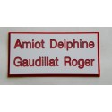 plaque de boite aux lettres,  sonnette format 25 x 50 mm personnalisable 2 lignes