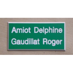 plaque de boite aux lettres,  sonnette format 25 x 50 mm personnalisable 2 lignes