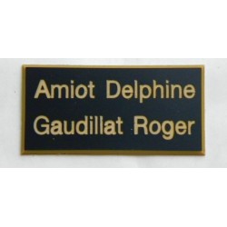 plaque de boite aux lettres,  sonnette format 25 x 50 mm personnalisable 2 lignes