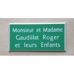 plaque de boite aux lettres,  sonnette format 25 x 50 mm personnalisable 3 lignes