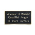 plaque de boite aux lettres,  sonnette format 25 x 50 mm personnalisable 3 lignes