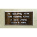 plaque de porte bois format 48x100 mm personnalisable 4 lignes