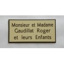 plaque de porte ivoire format 48x100 mm personnalisable 3 lignes