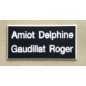 plaque de porte noire format 48x100 mm personnalisable 2 lignes