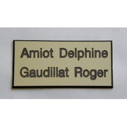 plaque de porte ivoire format 48x100 mm personnalisable 2 lignes