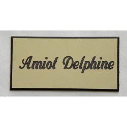 plaque de boite aux lettres,  sonnette format 25 x 50 mm personnalisable 1 ligne "anglaise"