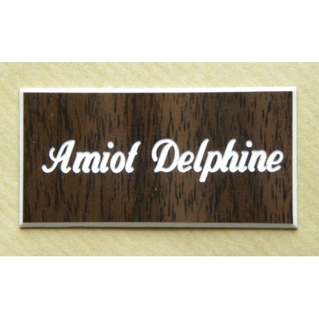 plaque de boite aux lettres,  sonnette format 25 x 50 mm personnalisable 1 ligne "anglaise"