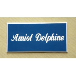 plaque de boite aux lettres,  sonnette format 25 x 50 mm personnalisable 1 ligne "anglaise"