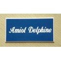 plaque de boite aux lettres,  sonnette format 25 x 50 mm personnalisable 1 ligne "anglaise"