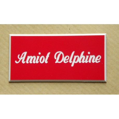 plaque de boite aux lettres,  sonnette format 25 x 50 mm personnalisable 1 ligne "anglaise"