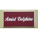 plaque de boite aux lettres,  sonnette format 25 x 50 mm personnalisable 1 ligne "anglaise"