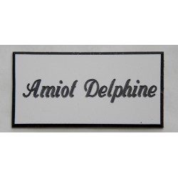 plaque de boite aux lettres,  sonnette format 25 x 50 mm personnalisable 1 ligne "anglaise"