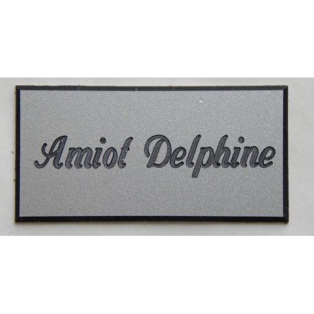 plaque de boite aux lettres,  sonnette format 25 x 50 mm personnalisable 1 ligne "anglaise"