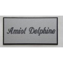 plaque de boite aux lettres,  sonnette format 25 x 50 mm personnalisable 1 ligne "anglaise"