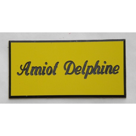 plaque de boite aux lettres,  sonnette format 25 x 50 mm personnalisable 1 ligne "anglaise"
