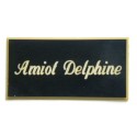 plaque de boite aux lettres,  sonnette format 25 x 50 mm personnalisable 1 ligne "anglaise"