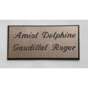 plaque de boite aux lettres,  sonnette format 25 x 50 mm personnalisable 2 lignes "anglaise"
