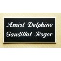 plaque de boite aux lettres,  sonnette format 25 x 50 mm personnalisable 2 lignes "anglaise"
