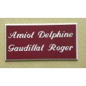 plaque de boite aux lettres,  sonnette format 25 x 50 mm personnalisable 2 lignes "anglaise"
