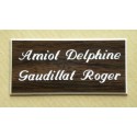 plaque de boite aux lettres,  sonnette format 25 x 50 mm personnalisable 2 lignes "anglaise"