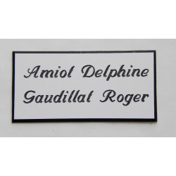 plaque de boite aux lettres,  sonnette format 25 x 50 mm personnalisable 2 lignes "anglaise"