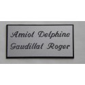plaque de boite aux lettres,  sonnette format 25 x 50 mm personnalisable 2 lignes "anglaise"