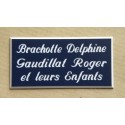 plaque de boite aux lettres,  sonnette format 25 x 50 mm personnalisable 3 lignes "anglaise"