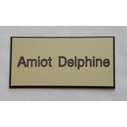 plaque de boite aux lettres,  sonnette format 25 x 50 mm personnalisable 1 ligne