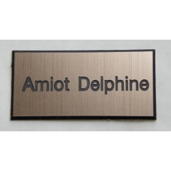 plaque de boite aux lettres,  sonnette format 25 x 50 mm personnalisable 1 ligne