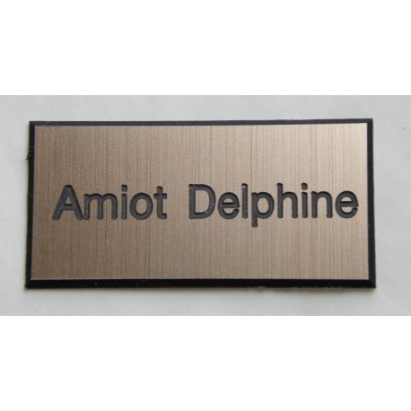 plaque de boite aux lettres,  sonnette format 25 x 50 mm personnalisable 1 ligne