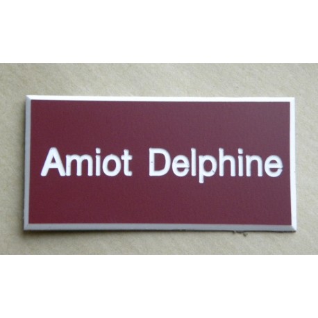 plaque de boite aux lettres,  sonnette format 25 x 50 mm personnalisable 1 ligne