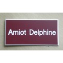 plaque de boite aux lettres,  sonnette format 25 x 50 mm personnalisable 1 ligne