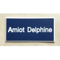 plaque de porte personnalisable bleu marine format 48 x 100 mm 1 ligne