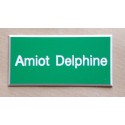 plaque de porte personnalisable verte format 48 x 100 mm 1 ligne