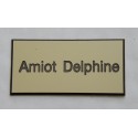 plaque de porte personnalisable ivoire format 48 x 100 mm 1 ligne