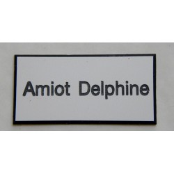 plaque de porte personnalisable blanche format 48 x 100 mm 1 ligne