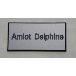 plaque de porte personnalisable argentée format 48 x 100 mm 1 ligne