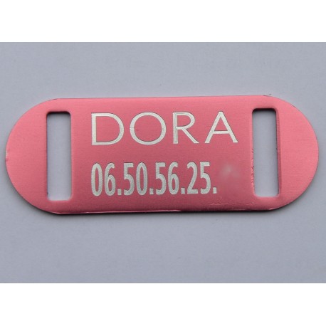 Plaque identification chat rose gravure offerte